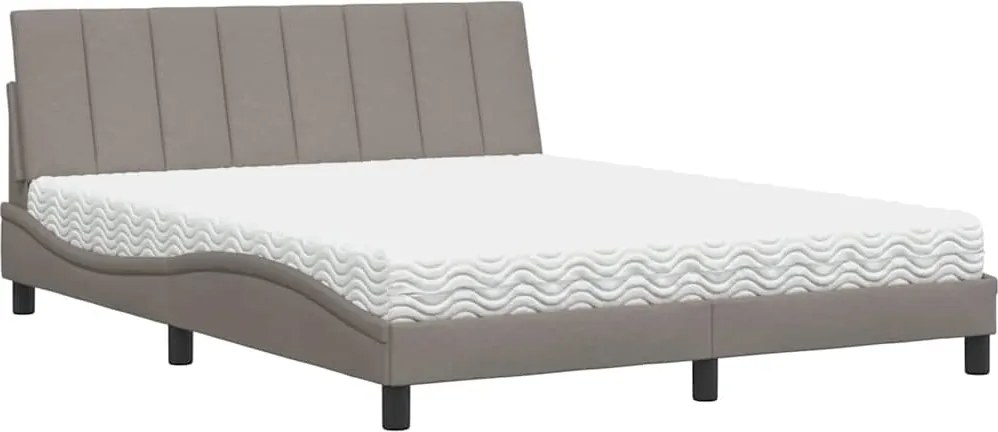 vidaXL ágy matraccal Hanko Taupe 160x200 cm szövet