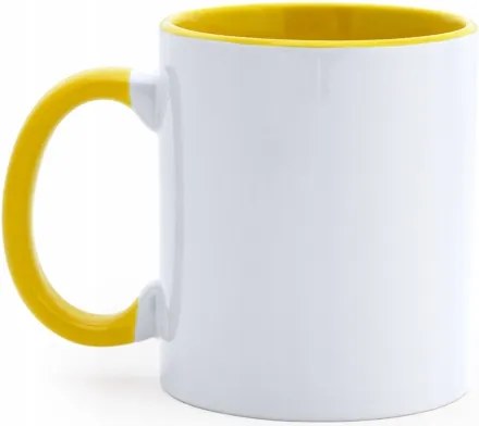 Kerámia Bögre Füllel Nagy 350ml Kávé Tea Stamina Sárga 4001