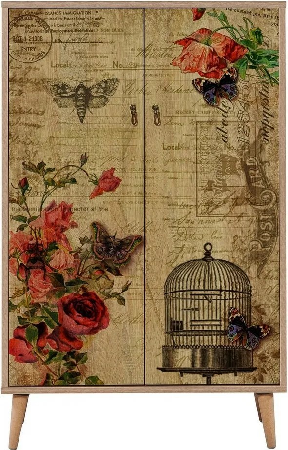 Mega Sonoma Oak Roses szekrény