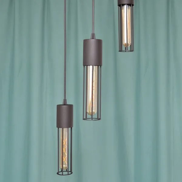 Csillár zsinóron MELODY 3xE27/15W/230V fekete