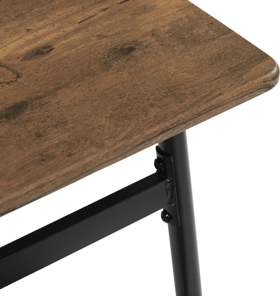 Étkezőgarnitúra 4 székkel 110 × 70 × 76 cm MDF öreg fa AUT-O2155 OLW