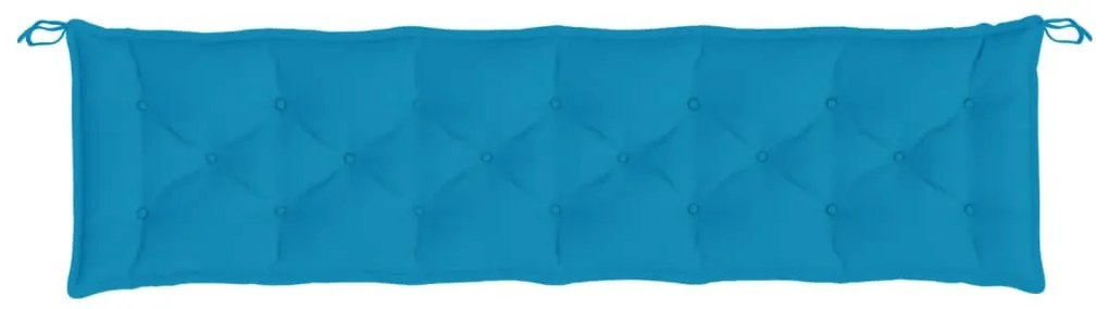 világoskék oxford szövet kerti padpárna 200 x 50 x 7 cm