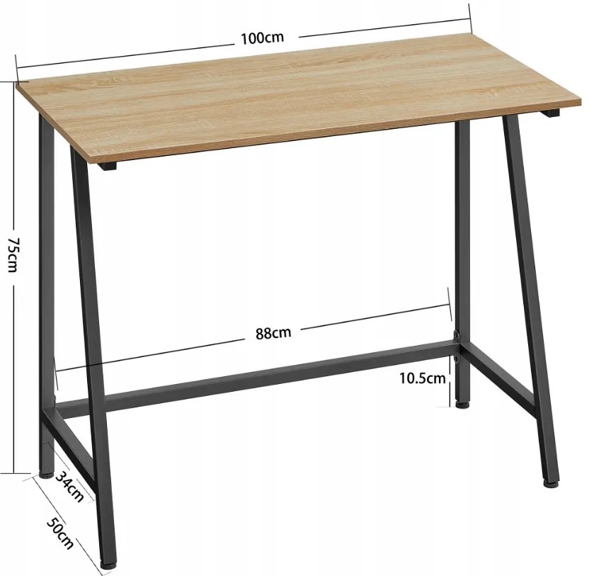 Dolgozószobai szett íróasztal TAYLOR SONOMA 100x50 cm + irodai szék AVOLA ökobőr szürke-fehér