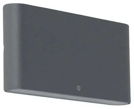 Sötétszürke kültéri fali lámpa 17,5 cm LED-del IP65 - Batt