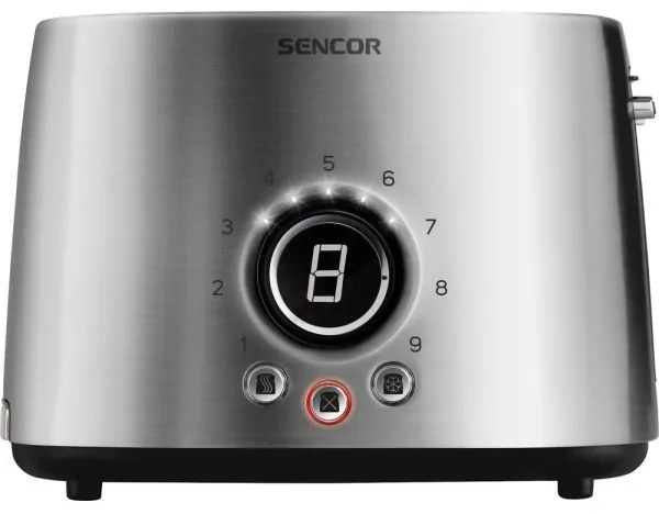 Sencor - Kenyérpirító két nyílással és melegítőráccsal 1000W/230V ezüst
