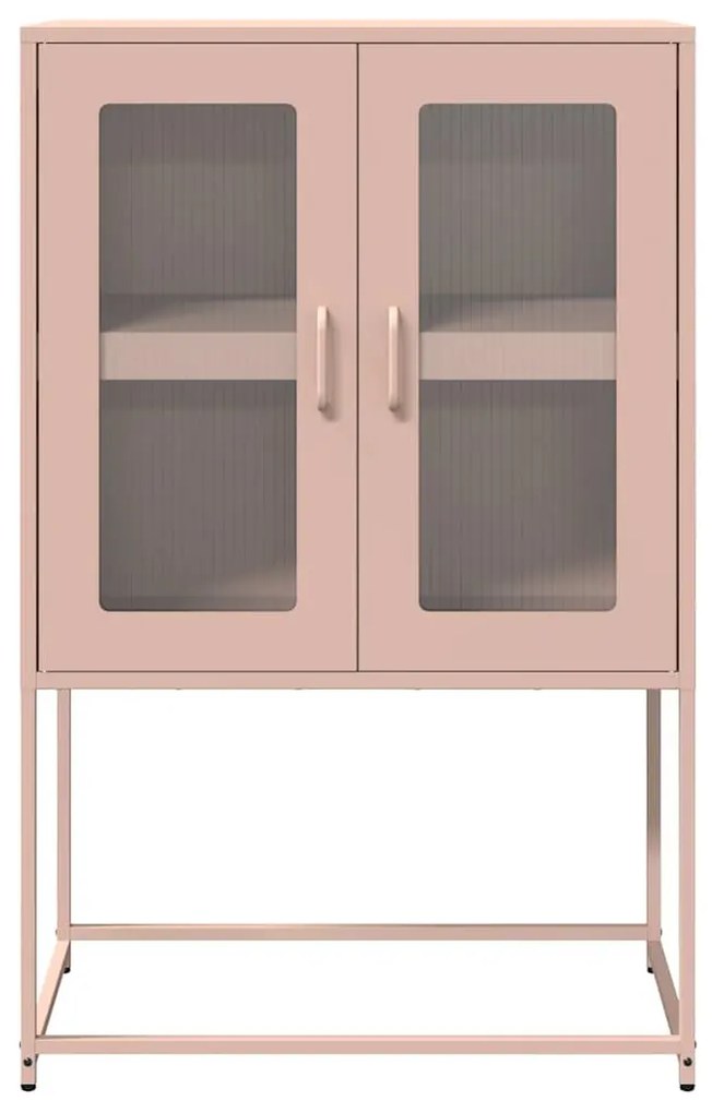 Highboard rózsaszín 68x39x107 cm Acél