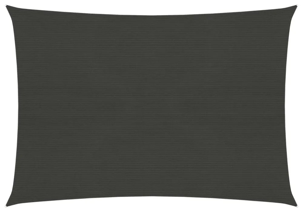 antracitszürke HDPE napvitorla 160 g/m² 2,5 x 3 m