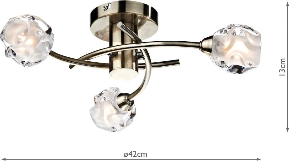 DAR LIGHTING SEA5375 SEATTLE Mennyezeti Csillár Antik Sárgaréz G9 IP20