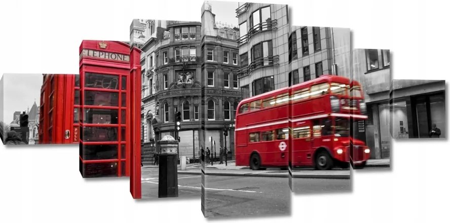 Vászonkép 200x100 London Fülke Busz