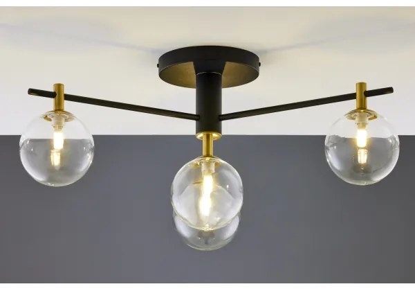 Jupiter 2034 - Felületre szerelhető csillár FIGARO 4xG9/10W/230V fekete/arany/bézs/átlátszó