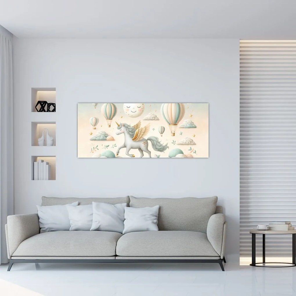 Kép - Boldog egyszarvú (120x50 cm)
