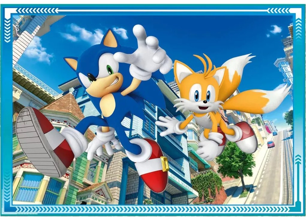 Sonic a sündisznó Save the Day 4 az 1-ben puzzle Clementoni