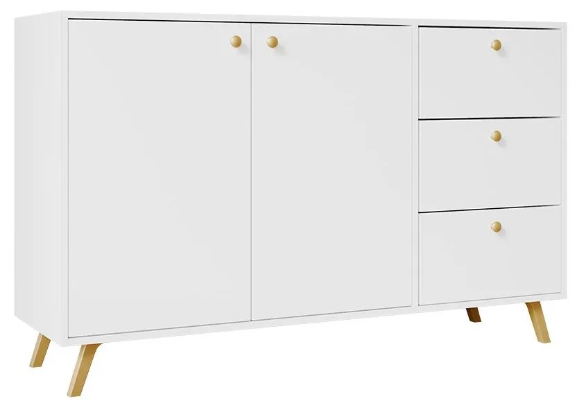 Komód Astradon 2D3S (fehér + arany) . 1103632