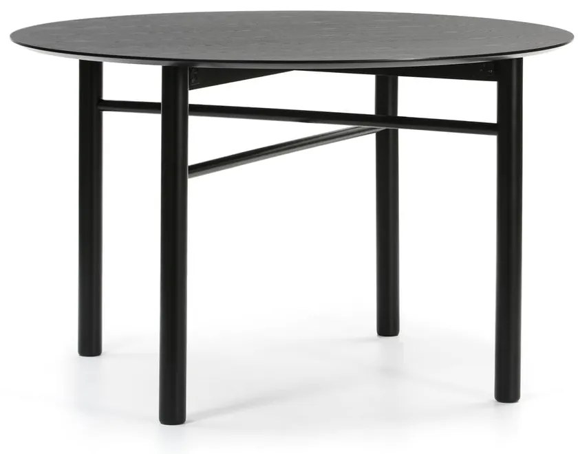 Junco fekete kerek étkezőasztal, ø 120 cm - Teulat