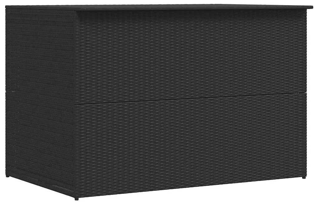 vidaXL fekete polyrattan kerti tárolóláda 150 x 100 x 100 cm