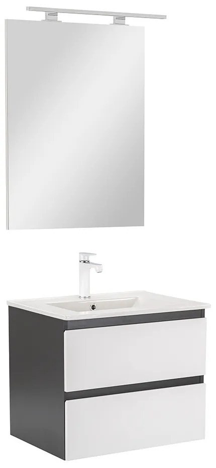 Vario Forte 60 komplett fürdőszoba bútor antracit-fehér