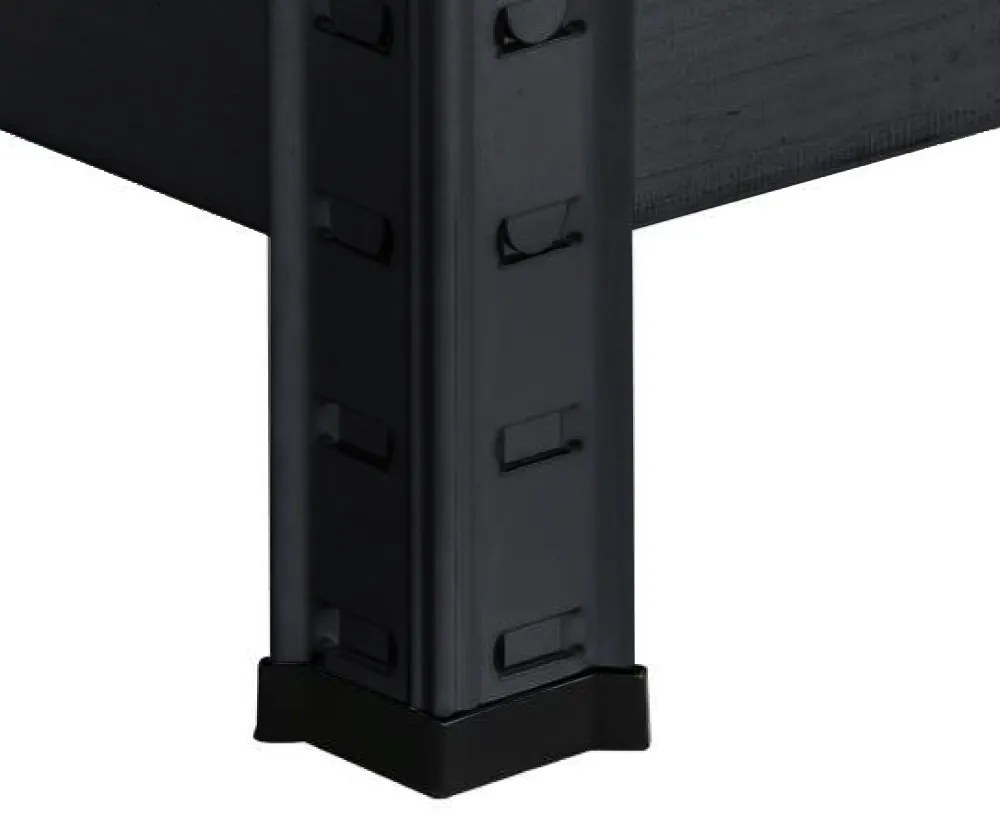 Nagy teherbírású polc 150x70x30 cm 150 kg fekete