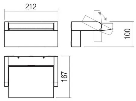 Redo 90585 - LED kültéri fali lámpatest FLIP LED/20W/230V 3000K IP54 barna