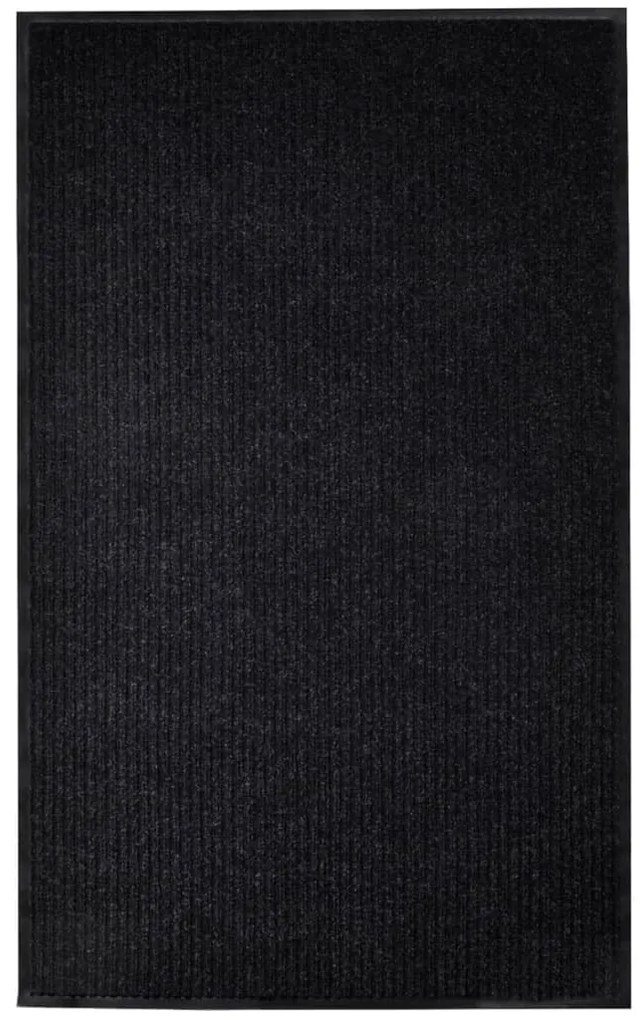 fekete PVC lábtörlő 117x220 cm
