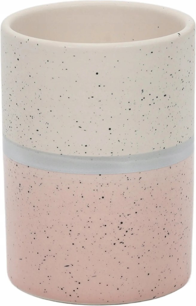 Kerámia Fogkefetartó Bögre Rózsaszín Átmérő 7 CM Magasság 10 CM