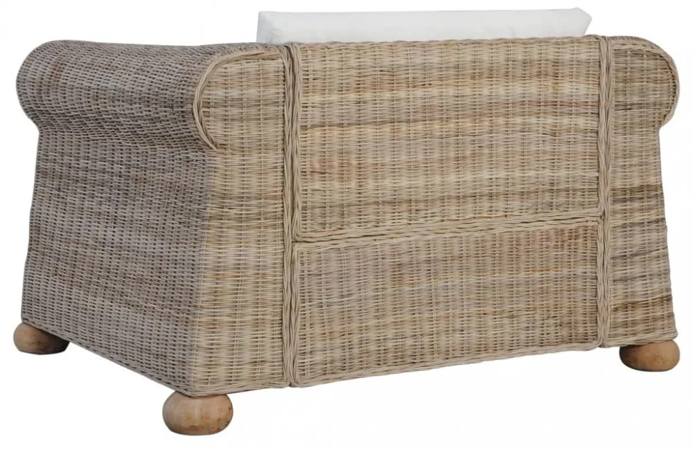 természetes rattan fotel párnákkal