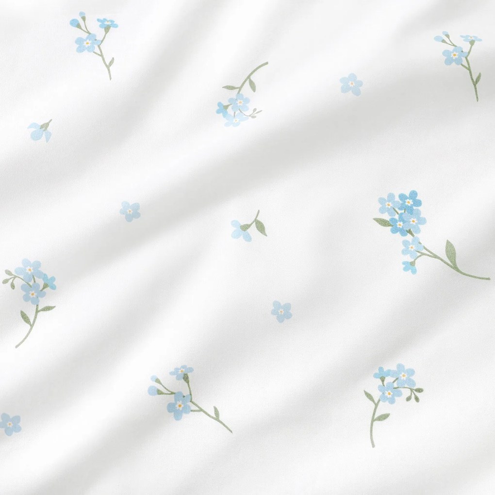 Goldea szögletes terítő 100% pamutvászon - nefelejcsek 100 x 140 cm