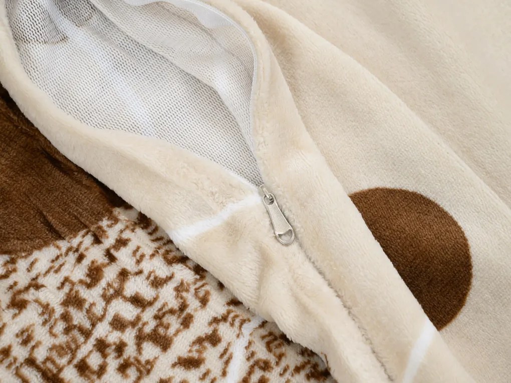 Mikroplüss ágyneműhuzat AURELIA krémszínű Ágyneműhuzat mérete: 70 x 90 cm | 140 x 200 cm