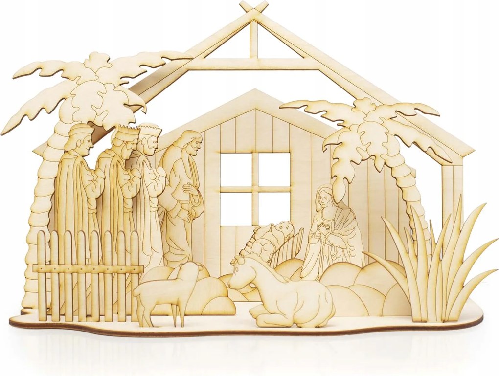 Fa betlehem Nagy 3D karácsonyi XXL