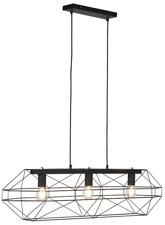 Ipari lógólámpa fekete 3 lámpás - Carcass