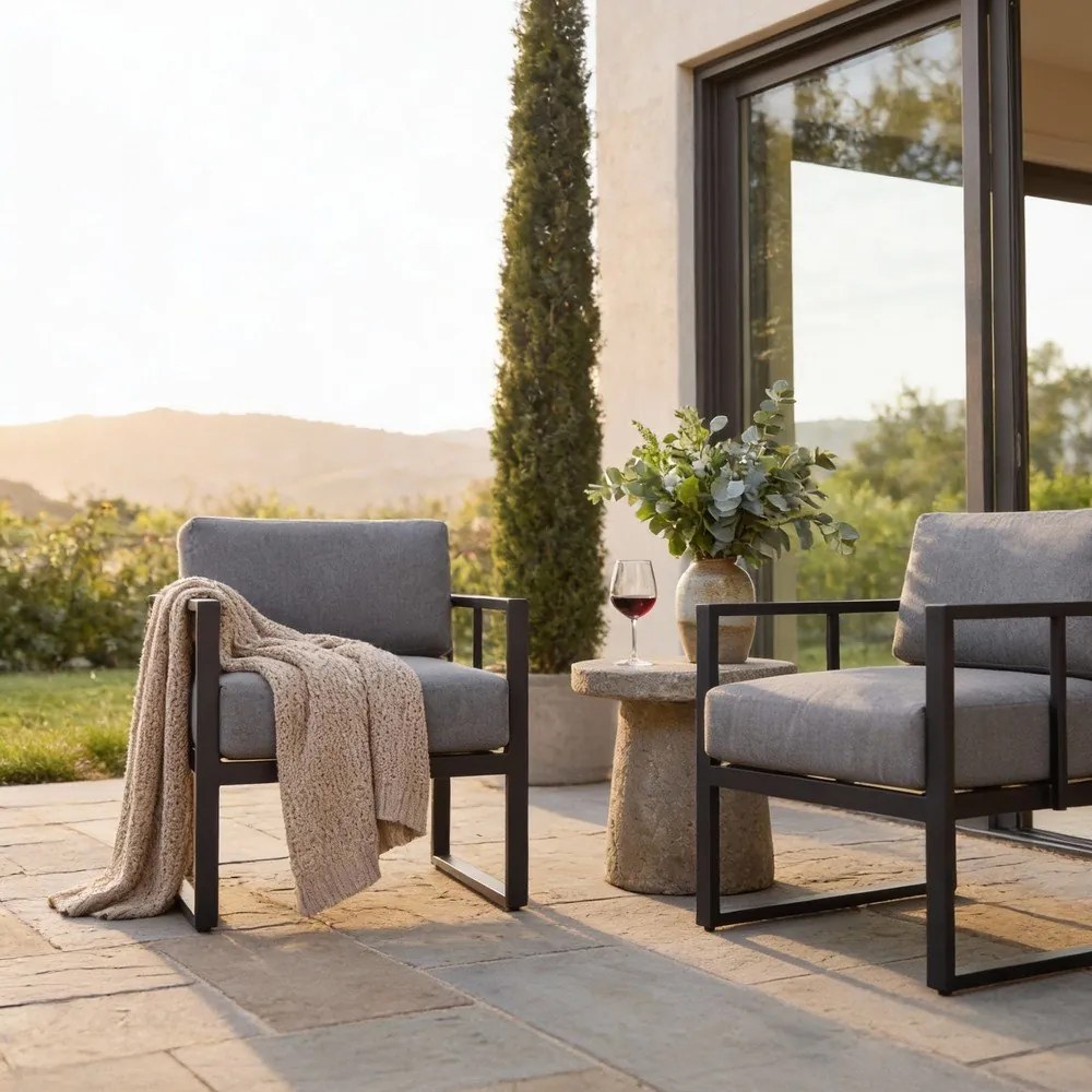 Bellissima grafitszürke kerti fotel - Bonami Selection