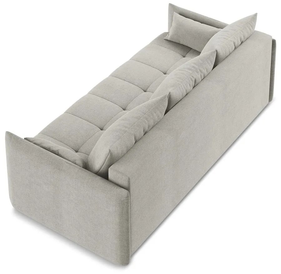 Világosszürke kinyitható-tárolóhelyes kanapé 225 cm Moku – Makamii