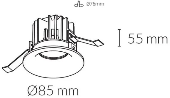 Kohl Lighting - LED Fürdőszobai beépíthető lámpa LUXO LED/12W/230V IP65