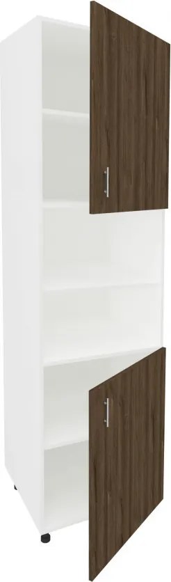 Benita Magas konyhaszekrény Bronz Tölgy-Fehér 60x57x210 cm N