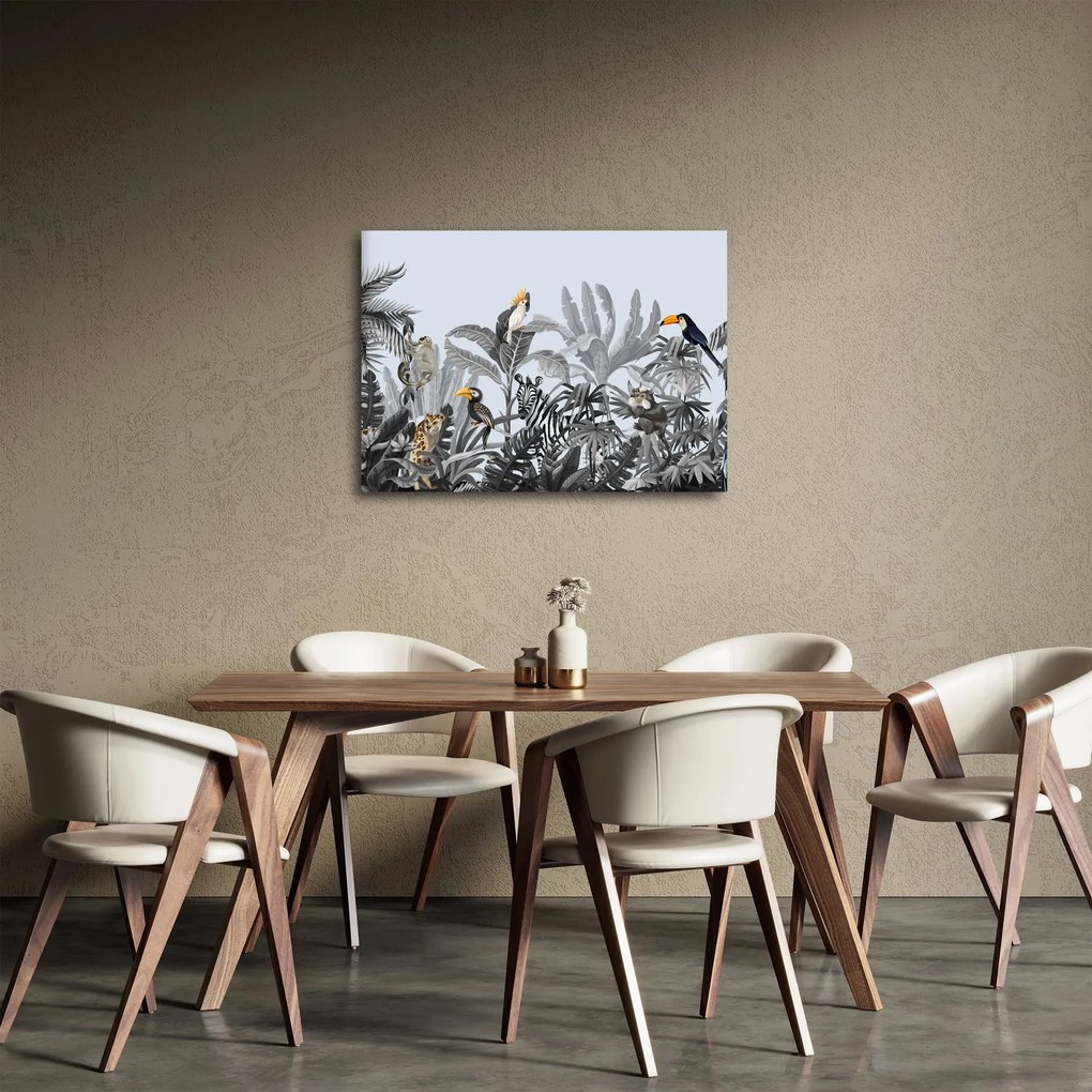 Kép - Illusztrált dzsungel (70x50 cm)
