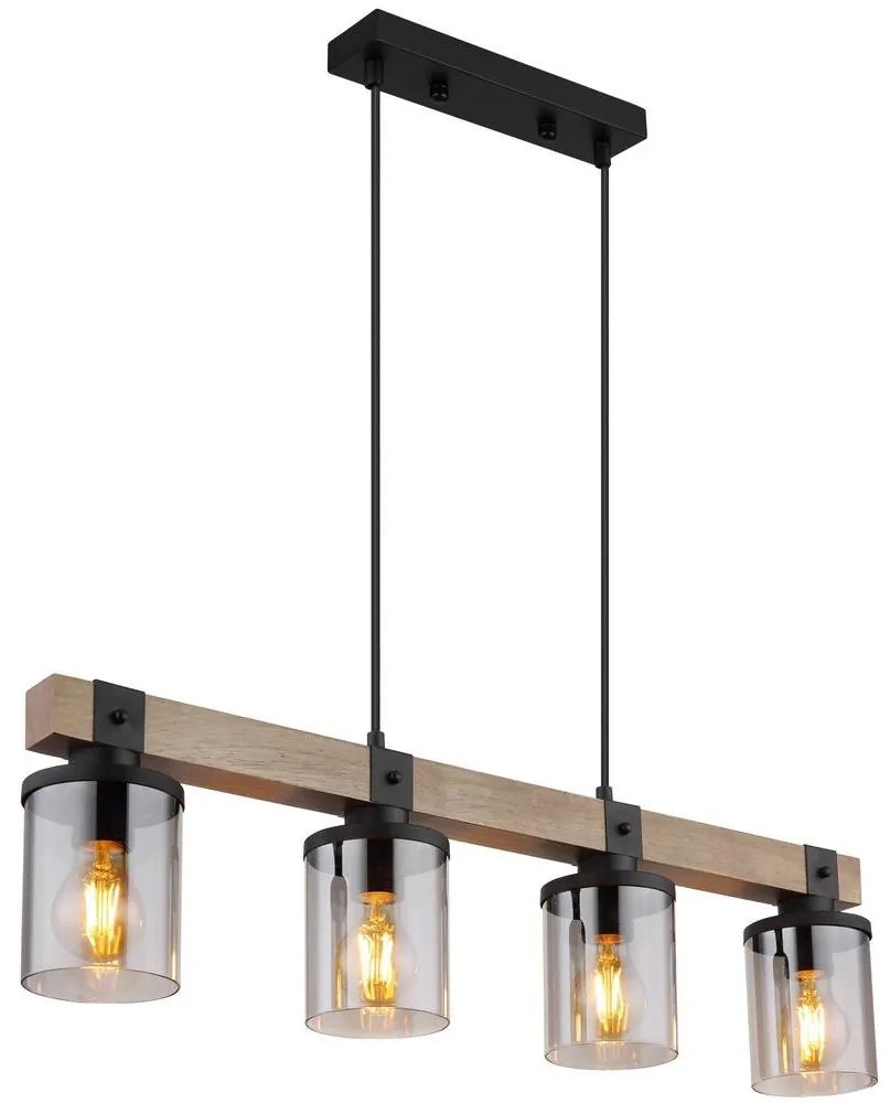 Globo 15555-4H - Csillár zsinóron LILA 4xE27/60W/230V