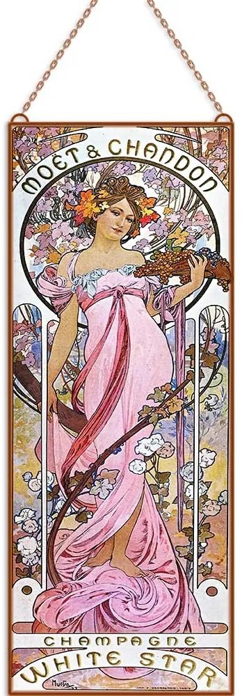 Alfons Mucha - White Star üvegkép, falikép