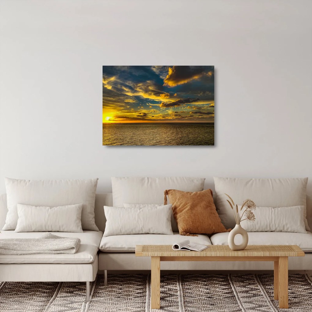 Naplemente a tengeren (üvegen) (70x50 cm)