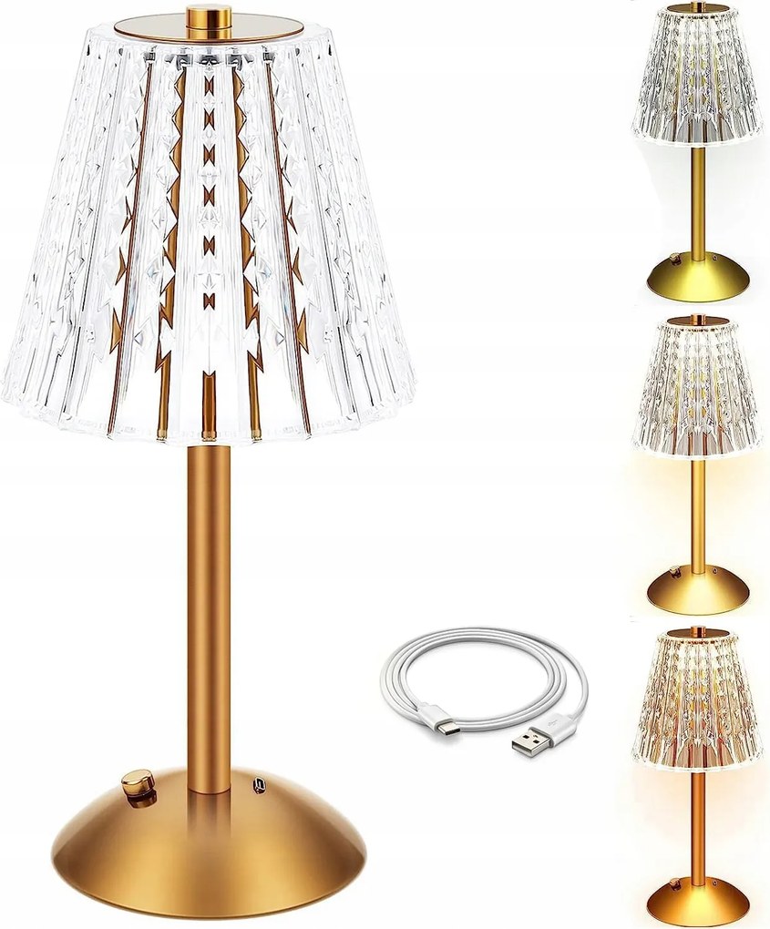 Elemmel működő, szabályozható LED-es érintőképernyős éjjeli lámpa