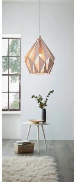 EGLO 49024 - Csillár zsinóron CARLTON-P 1xE27/60W/230V