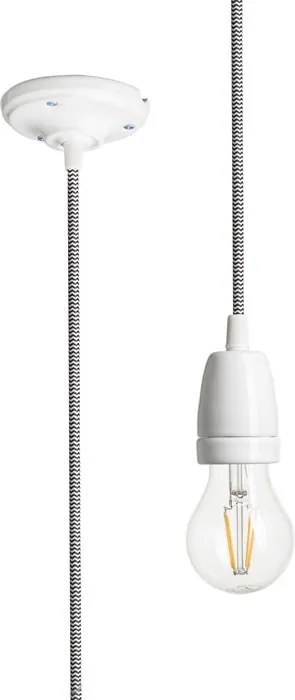 RENDL FABIO függesztő készlet fekete/fehér porcelán 230V LED E27 15W
