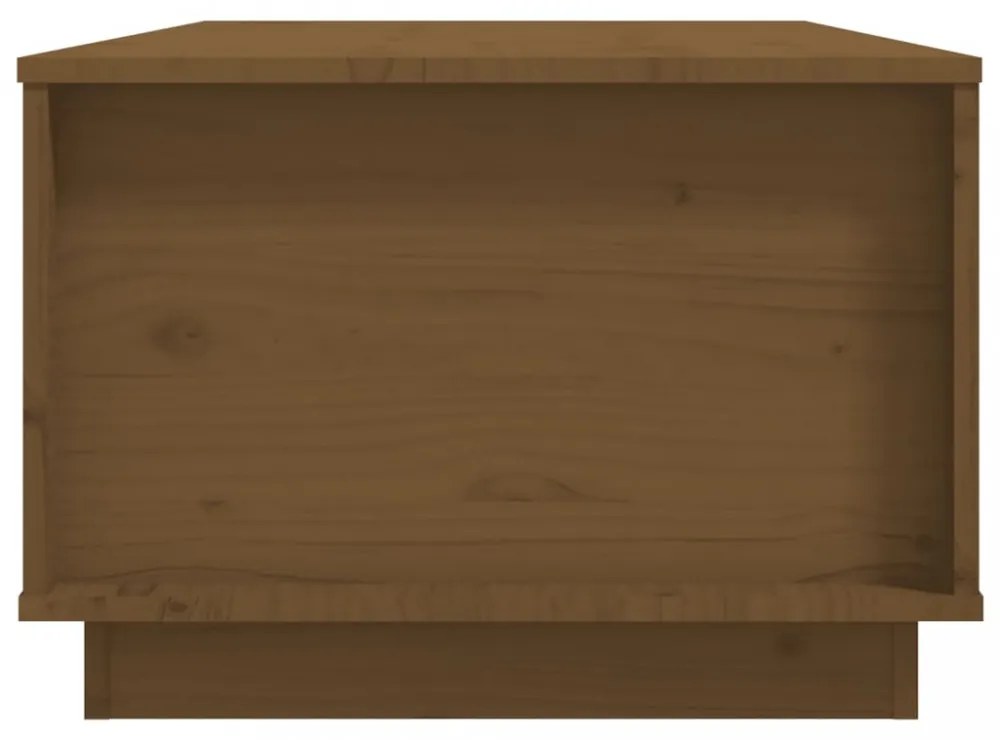 mézbarna tömör fenyőfa dohányzóasztal 100 x 50 x 35 cm