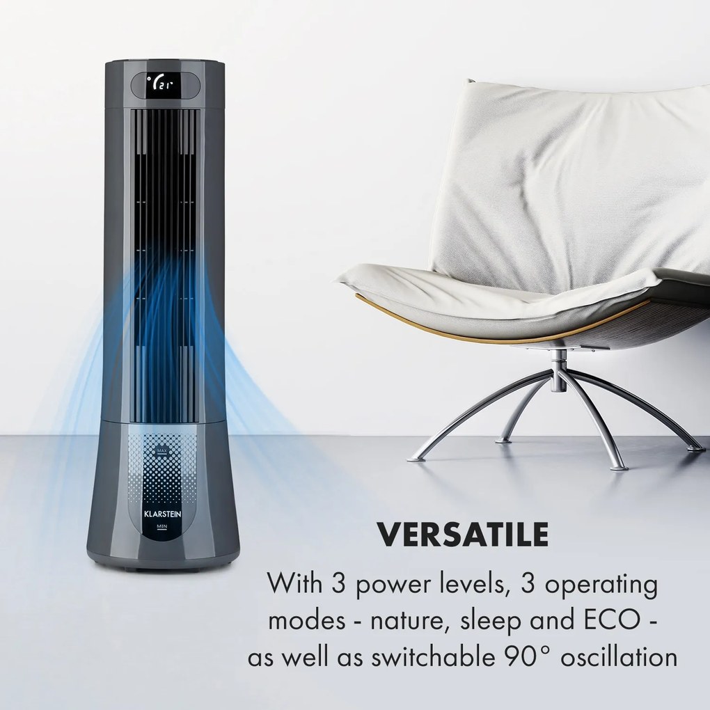 Klarstein Skyscraper Frost, léghűtő, 45 W, 7 liter, 2 hordozható