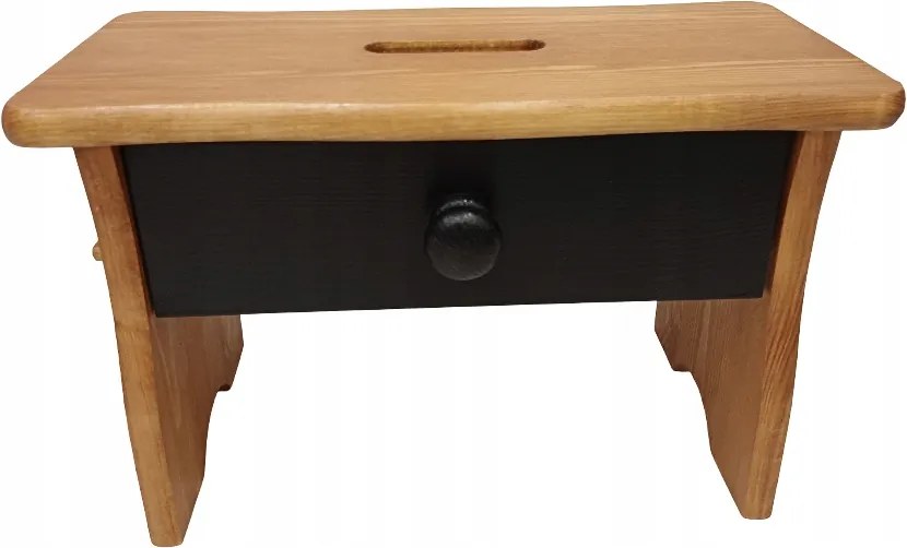 Éger Pácolt Etetőszék Fekete Fiókkal Zsámoly Ryczka Zydel szék