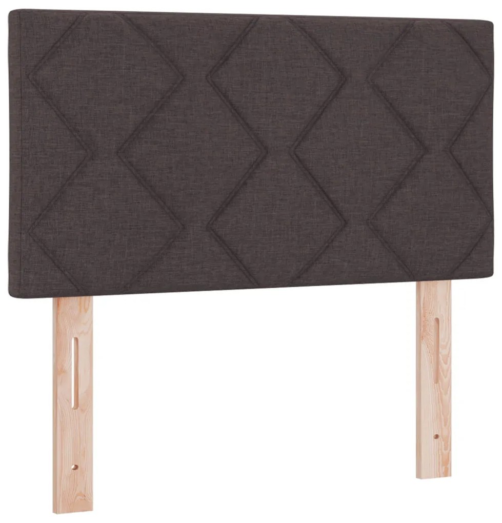 Box Spring Ágy matraccal - Sötétbarna, 80x200 cm, Szövet