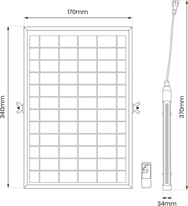 Eko Light JIMMY EKO9090 Halogén reflektor 1x40W/LED 6000K 580lm IP65