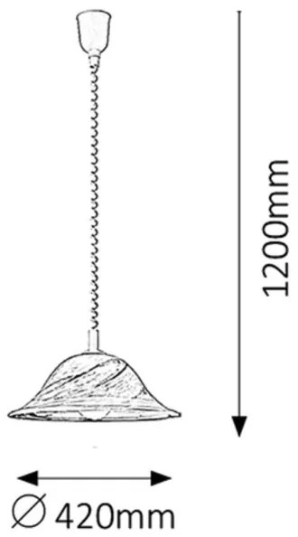 Rabalux 3954 - Csillár ALABASTRO 1xE27/60W/230V