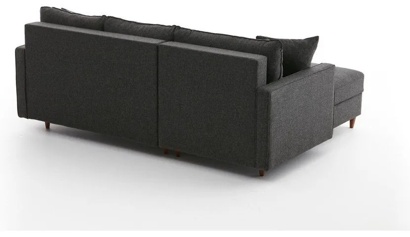 Antracitszürke sarokkanapé (bal oldali) Eva – Balcab Home