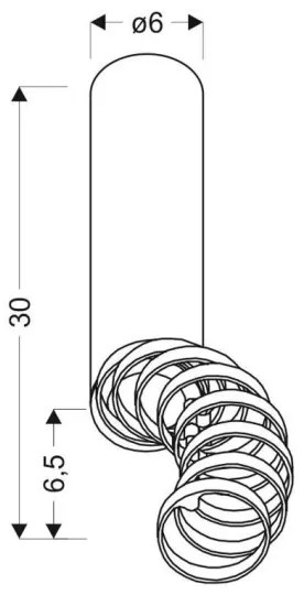 Csillár TUBA 1xGU10/50W/230V fekete