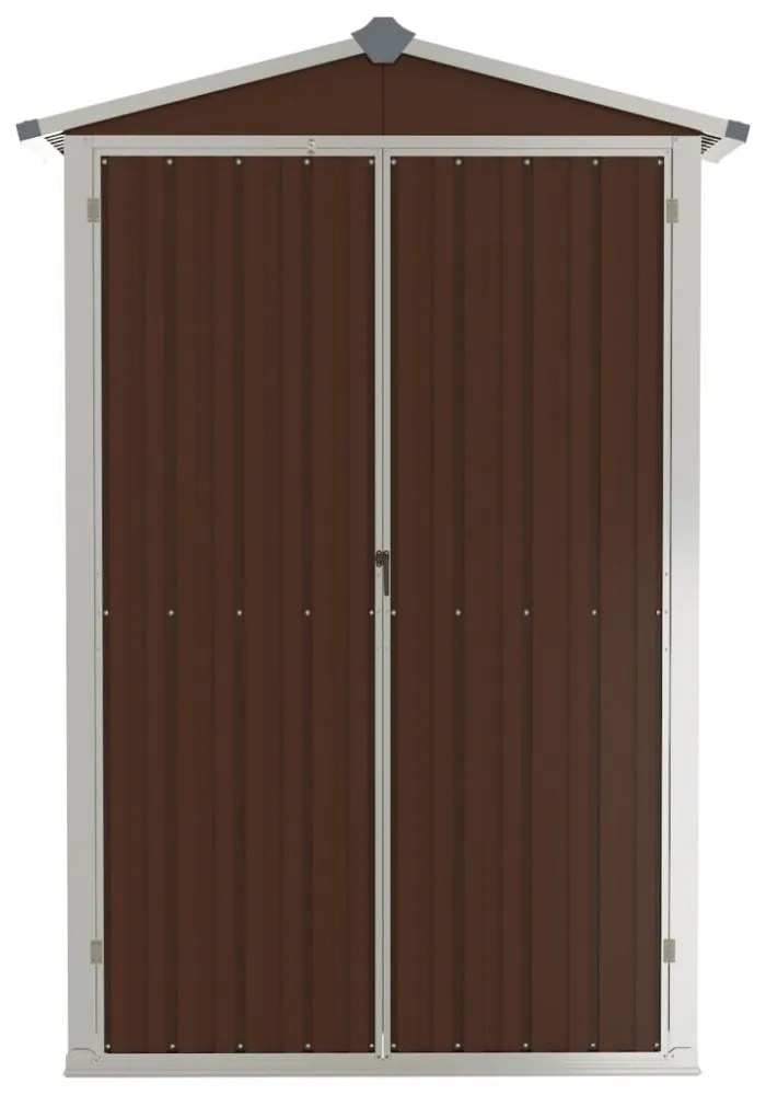 barna horganyzott acél kerti fészer 116x45x175 cm