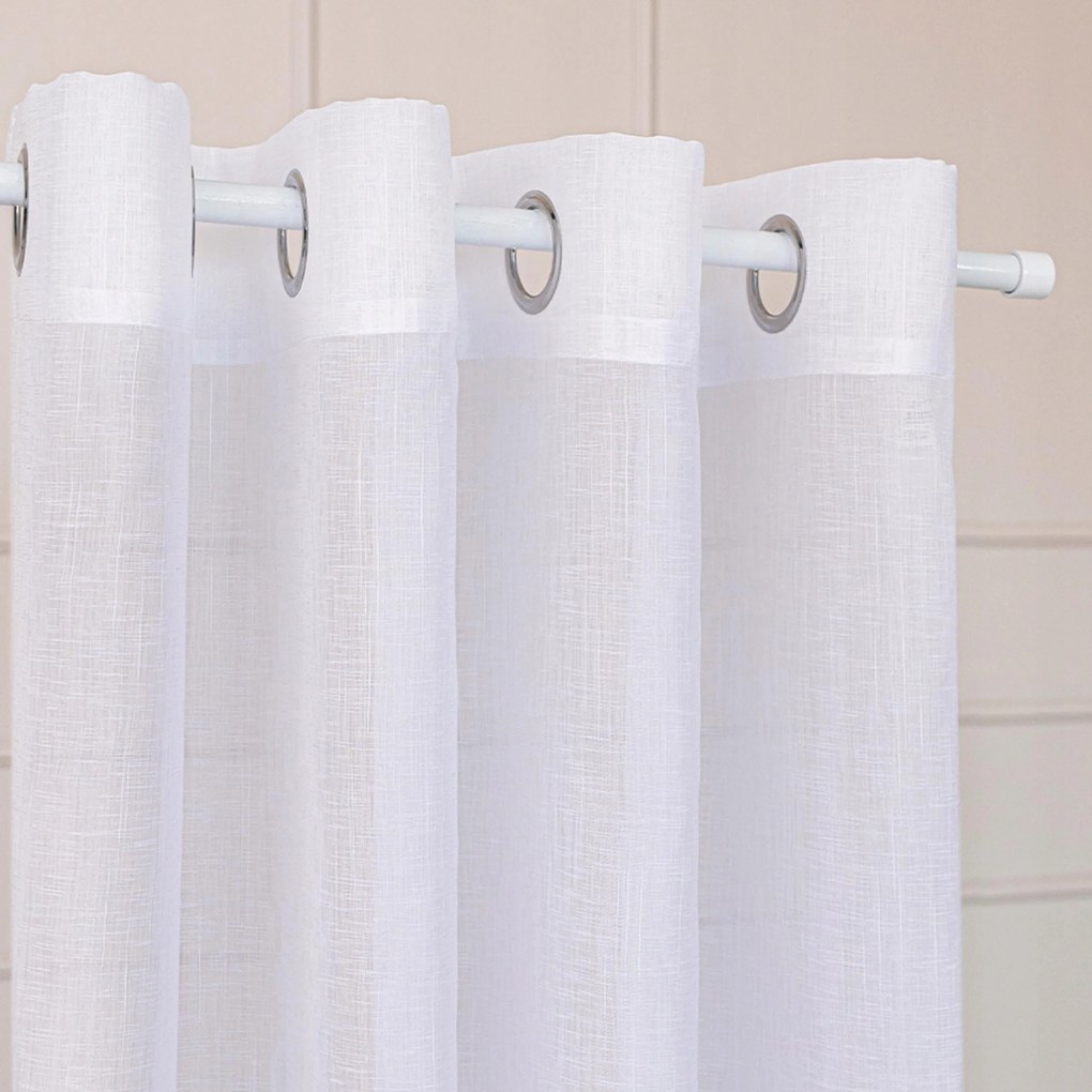 Nala Függöny készre szerelve 140x240cm, fehér szín